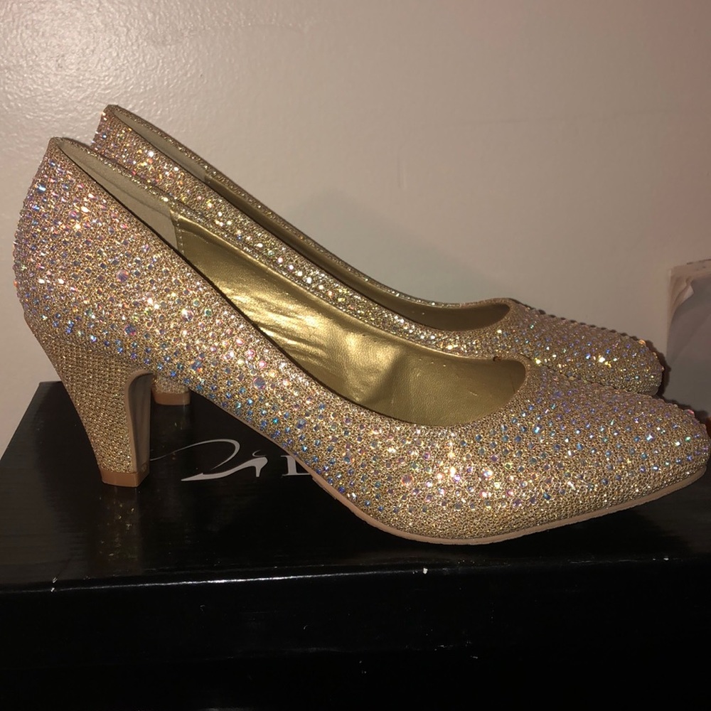 Gold short heels